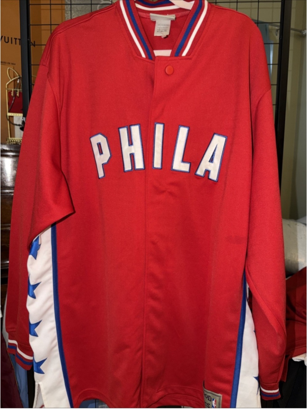 Y2K Allen Iverson #3 Red Long Sleeve Jersey XXL Hip Hop Streetwear